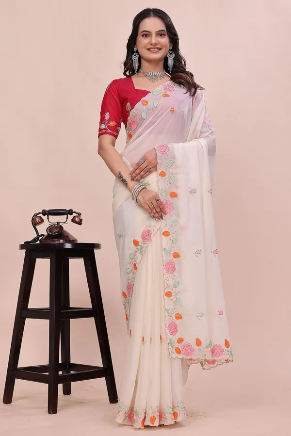 RUHU_CREATION_Embroidered_Bollywood_Chiffon_Saree_(White)