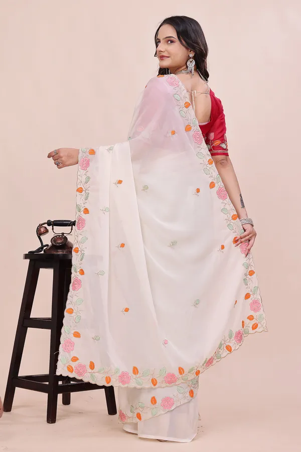 RUHU_CREATION_Embroidered_Bollywood_Chiffon_Saree_(White)