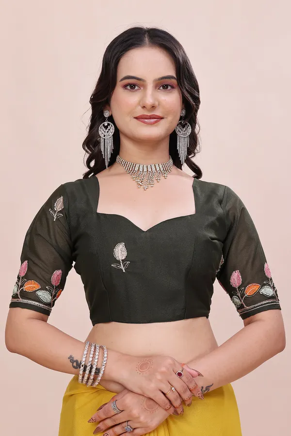 RUHU_CREATION_Embroidered_Bollywood_Chiffon_Saree_(Yellow)
