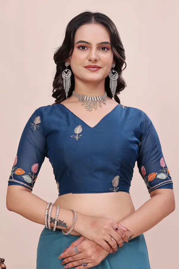 RUHU_CREATION_Embroidered_Bollywood_Chiffon_Saree_(Blue)