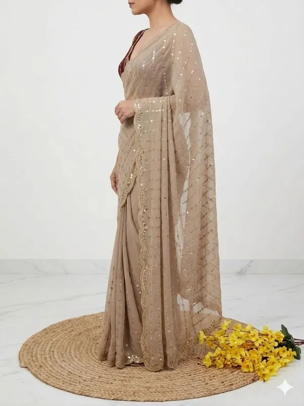 RUHU_CREATION_Embroidered_Chanderi_Georgette_Saree_(Beige)