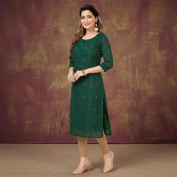 Green_Cotton_Embellished_Straight_Kurta_For_Women