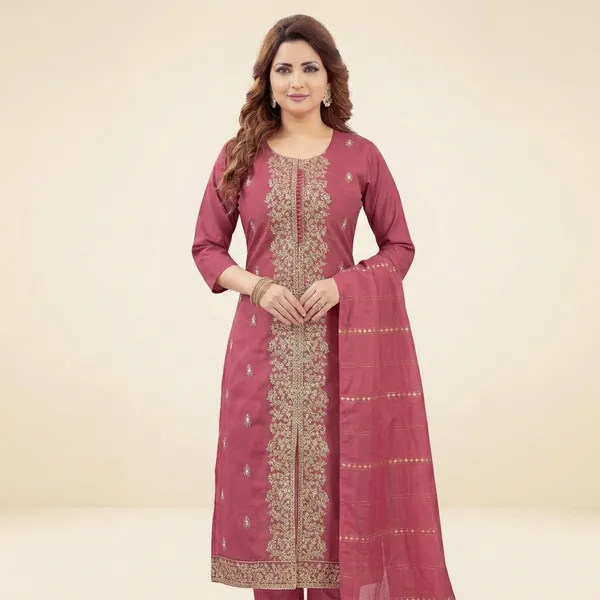 Pink_Roman_Silk_Embroidered_Kurta_Set_For_Women