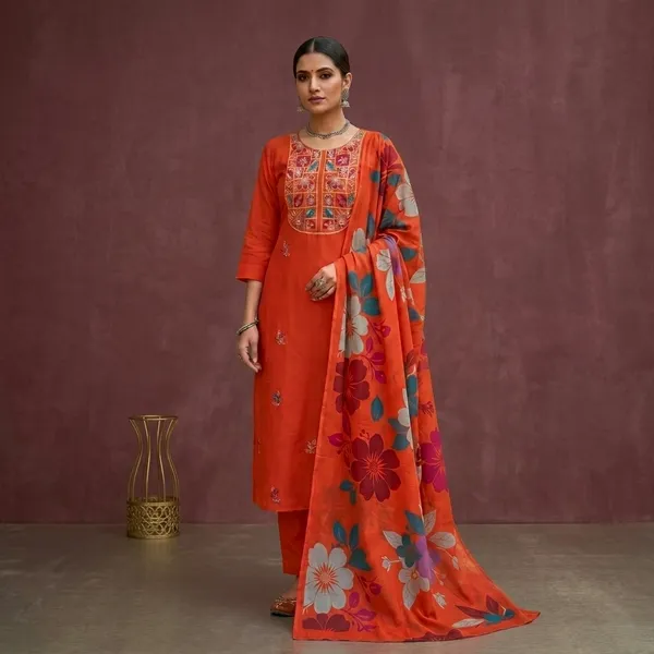 Orange_Mal_Chanderi_Embroidered_Salwar_Suit_Set_For_Women