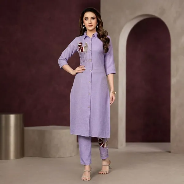 Purple_Soft_Linen_Cotton_Straight_Fit_Kurta_Pant_Set_For_Women