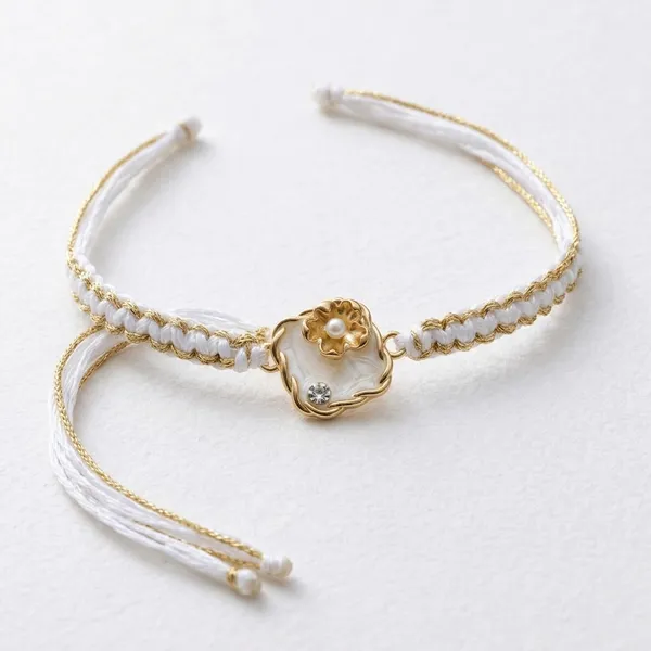 Golden_Floral_Charm_Rakhi_With_Pearl_Beads_(Pack_Of_6)