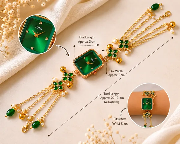 Green_Gold_Tone_Chain_Floral_Kundan_Bracelet_Watch_For_Women