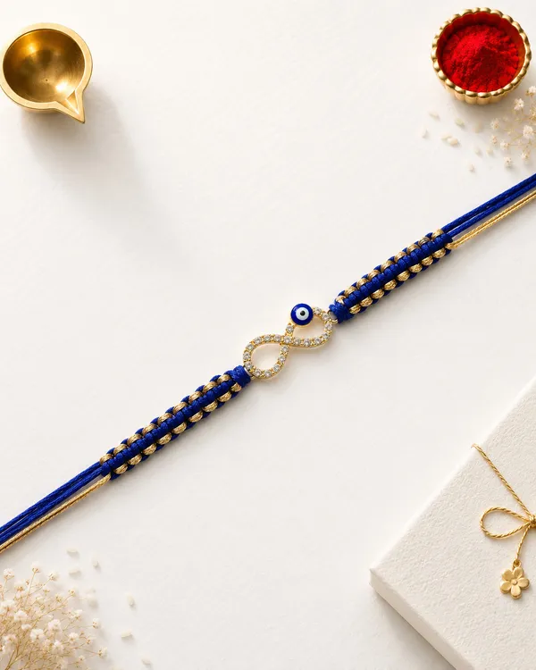 Blue_Evil_Eye_Infinity_Rakhi_With_Golden_Beads_(Pack_Of_5)