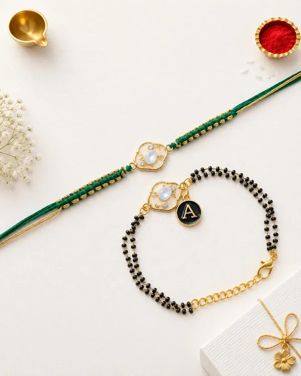 Gold_Tone_Mangalsutra_Rakhi_Set_With_Pearl_Accents_(Pack_Of_2)