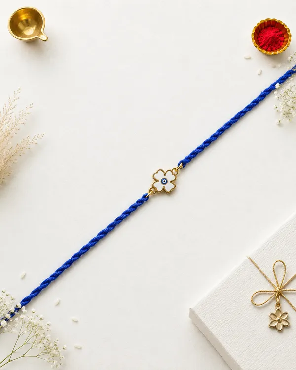 Gold_Clover_Evil_Eye_Blue_Thread_Rakhi_Bracelet_(Pack_Of_7)