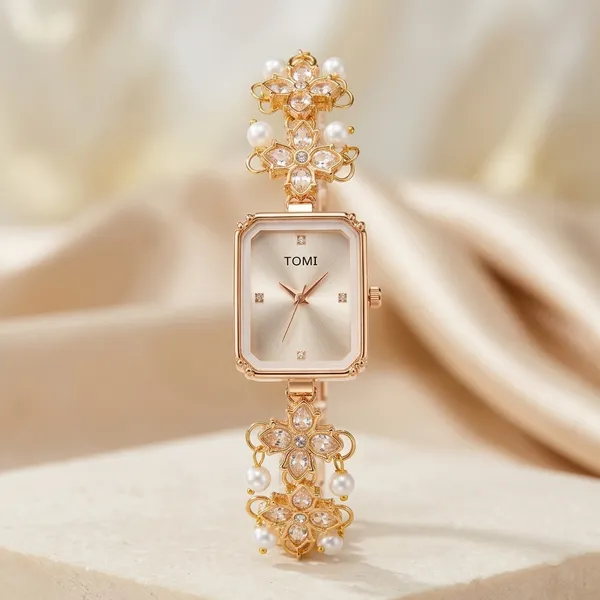 Gold_White_Pearl_Kundan_Bracelet_Watch_For_Women