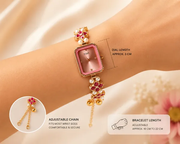 Pink_Metal_Pearl_Floral_Embellished_Bracelet_Watch_For_Women
