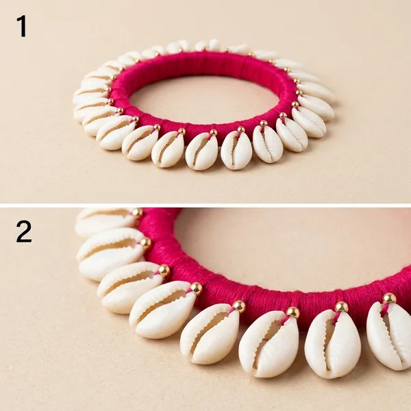 Pink_Fabric_Cowrie_Shell_Bangles_For_Women_Set_Of_2