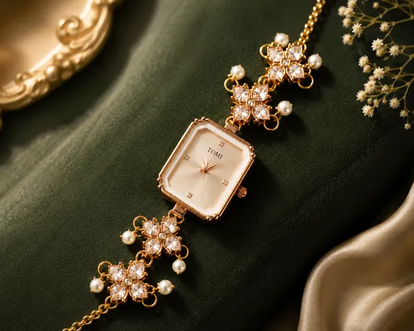 Gold_White_Pearl_Kundan_Bracelet_Watch_For_Women
