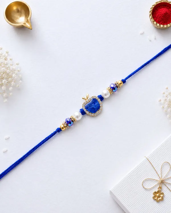 Blue_Stone_Pineapple_Charm_Rakhi_With_Pearl_And_Crystal_Beads_(Pack_Of_5)