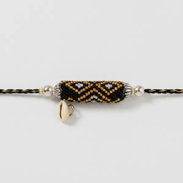 Black_Beaded_Cowrie_Shell_Panchmasi_Charm_Bracelet_For_Women