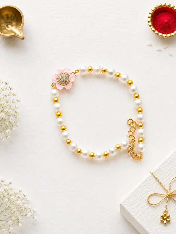 Pink_Floral_Pearl_Beaded_Bracelet_For_Women_(Pack_Of_3)