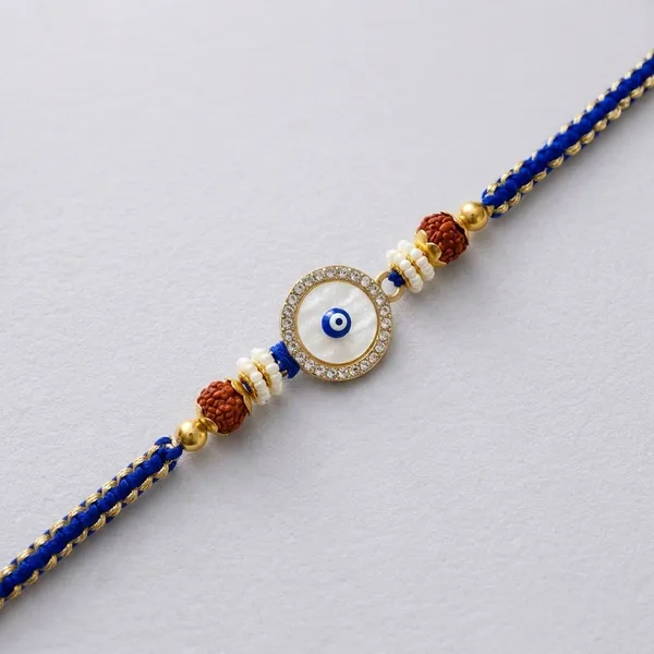 Evil_Eye_Rakhi_With_Rudraksha_And_Golden_Beads_(Pack_Of_5)