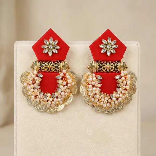 Red_Velvet_Kundan_Pearl_Chandbali_Earrings_For_Women