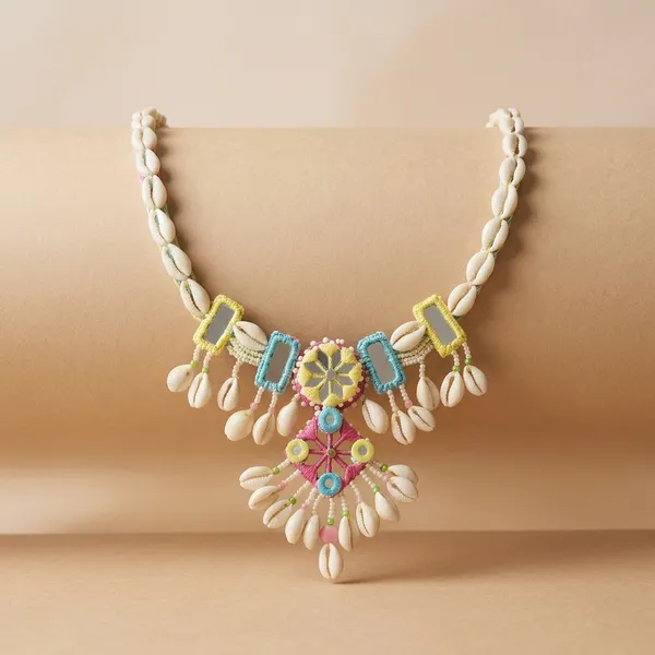 Multicolor_Thread_Shell_Beaded_Handcrafted_Necklace_Set_For_Women