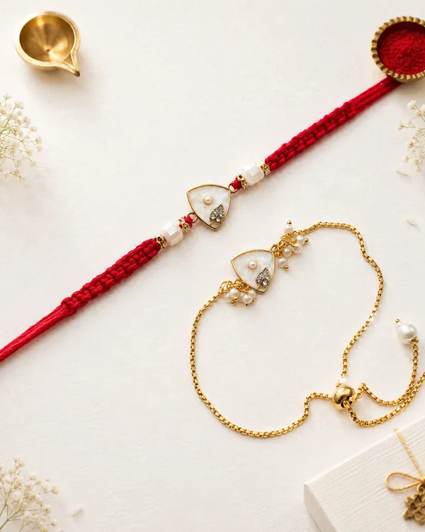Gold_Plated_Pearl_Rakhi_Bracelet_Set_With_Red_Thread_(Pack_Of_2)