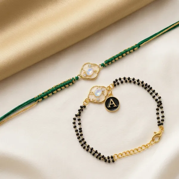 Gold_Tone_Mangalsutra_Rakhi_Set_With_Pearl_Accents_(Pack_Of_2)