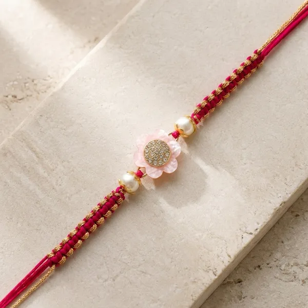 Pink_Golden_Floral_Beaded_Rakhi_For_Brother_(Pack_Of_5)