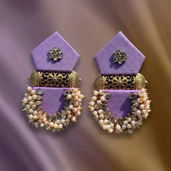 Purple_Fabric_Beaded_Chandbali_Earrings_For_Women