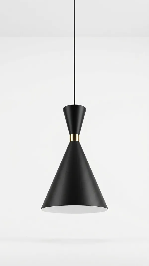 Daril_Led_Bulb_E27_Holder_Hanging_Black_Cone_Hanging_Light