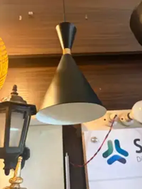 Daril_Led_Bulb_E27_Holder_Hanging_Black_Cone_Hanging_Light