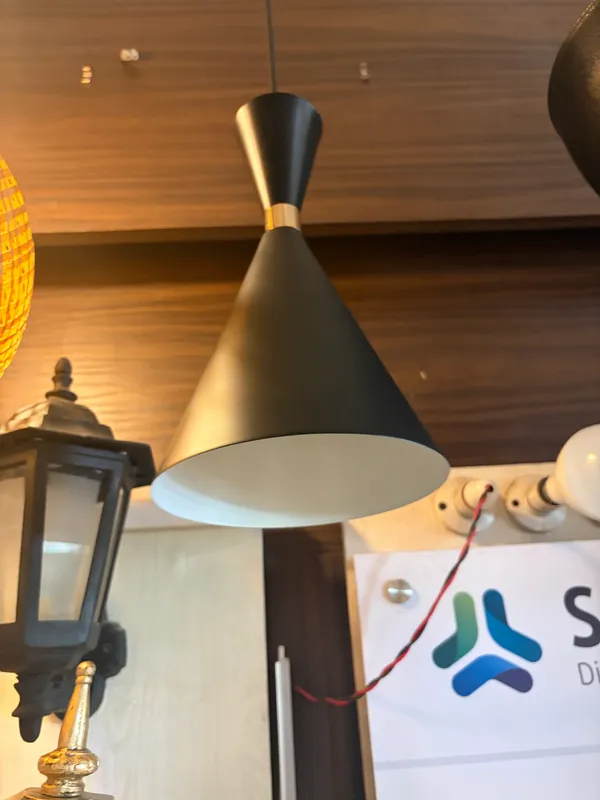 Daril_Led_Bulb_E27_Holder_Hanging_Black_Cone_Hanging_Light