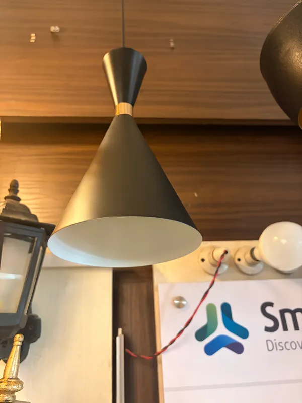 Daril_Led_Bulb_E27_Holder_Hanging_Black_Cone_Hanging_Light