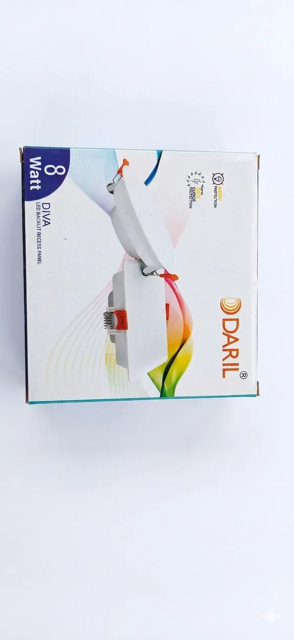 Daril_Surge_4Kv_Diva_Round_8W_65K_(White)_Led_Downlight_-_Pack_Of_2
