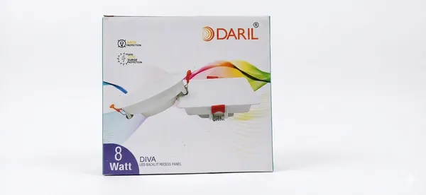 Daril_Surge_4Kv_Diva_Sq_8W_65K_White_Led_Downlight_-_Pack_Of_2