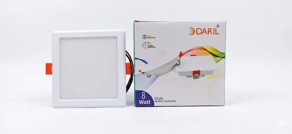 Daril_Surge_4Kv_Diva_Sq_8W_65K_White_Led_Downlight_-_Pack_Of_2