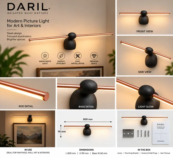 Daril_24W_1203_800Mm_Rose_Gold_Decorative_Led_Picture_Light