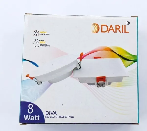 Daril_Surge_4Kv_Diva_Round_8W_3_In_1(6500K-4100K-2700K)_Led_Downlight_-_Pack_Of_2
