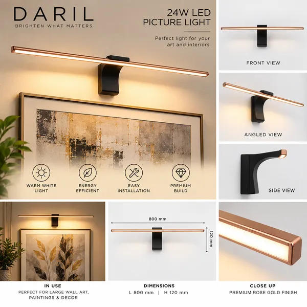 Daril_24W_1201_800Mm_Rose_Gold_Decorative_Led_Picture_Light