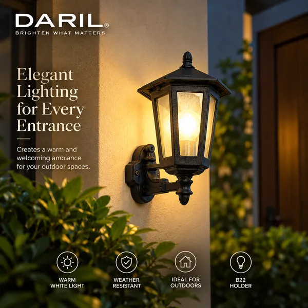Daril_Led_Bulb_B22_Holder_1418_Wall_Light_Decorate_Outdoor_Wall_Light