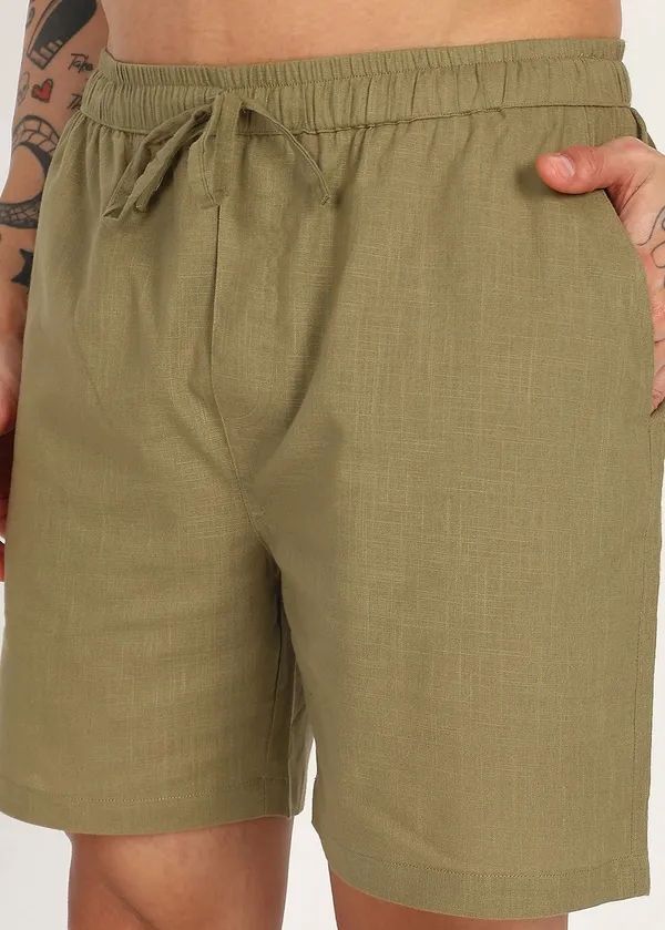 Olive_Green___Drawstring_Shorts_for_Men
