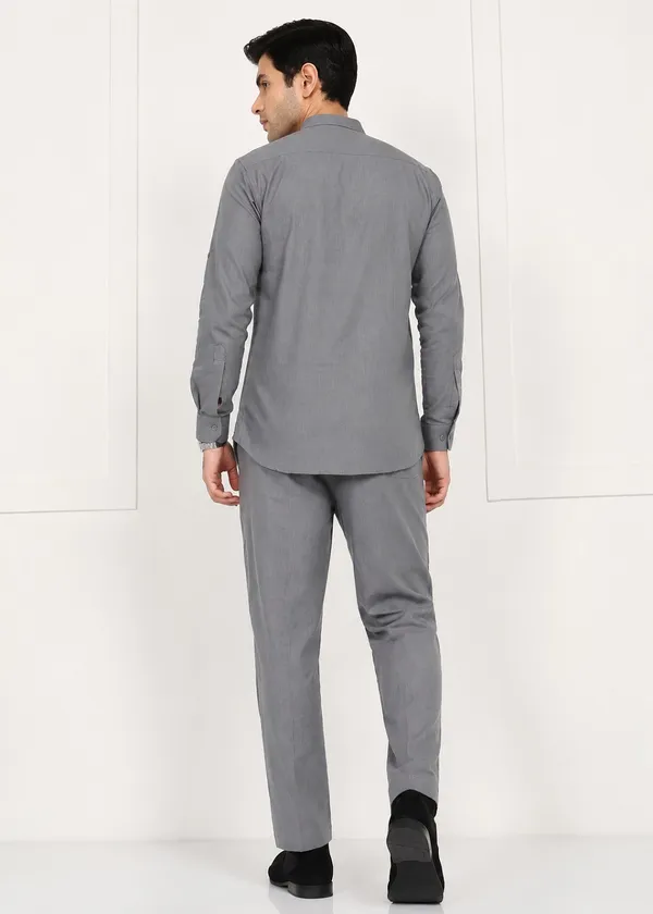 Grey___Mandarin_Collar_Kurta_Pyjama_Set_for_Men