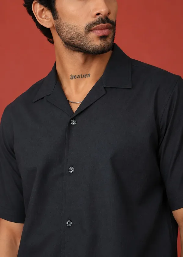 Black___Half_Sleeve_Casual_Shirt_for_Men