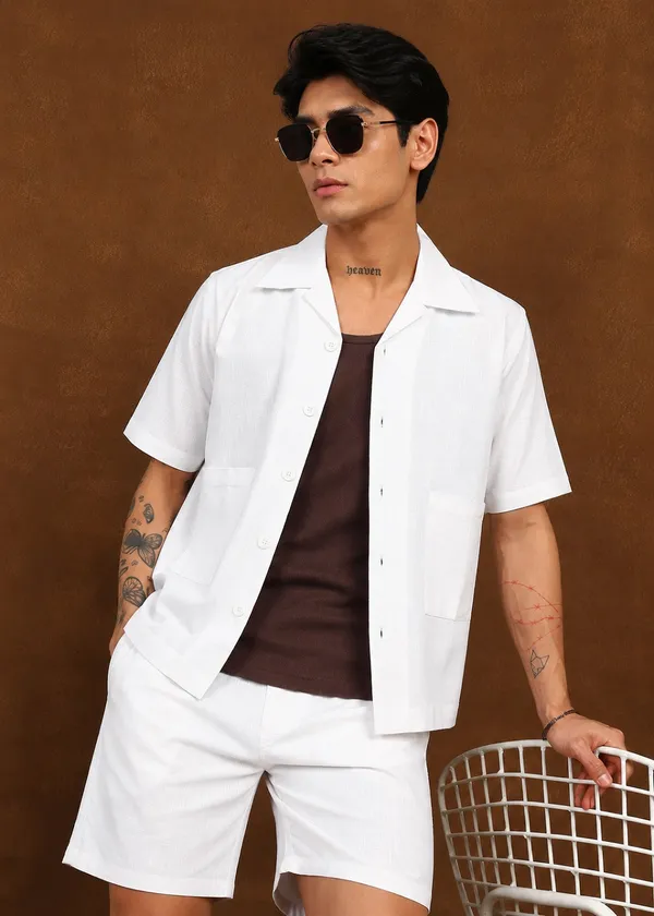 White___Short_Sleeve_Shirt_and_Shorts_Set_for_Men