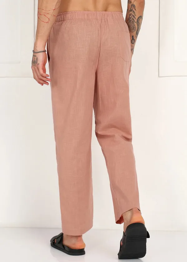 Pink_Linen_Relaxed_Fit_Drawstring_Pants_for_Men