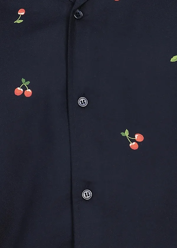 Navy_Blue_Cherry_Printed_Short_Sleeve_Casual_Shirt_for_Men