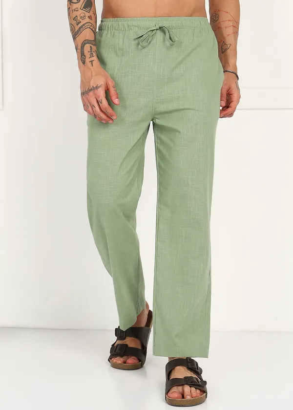 Green_Linen_Straight_Fit_Pants_for_Men