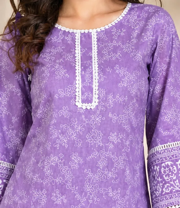 Lavender___Printed_Short_Kurti_with_White_Lace_Detailing_for_Women