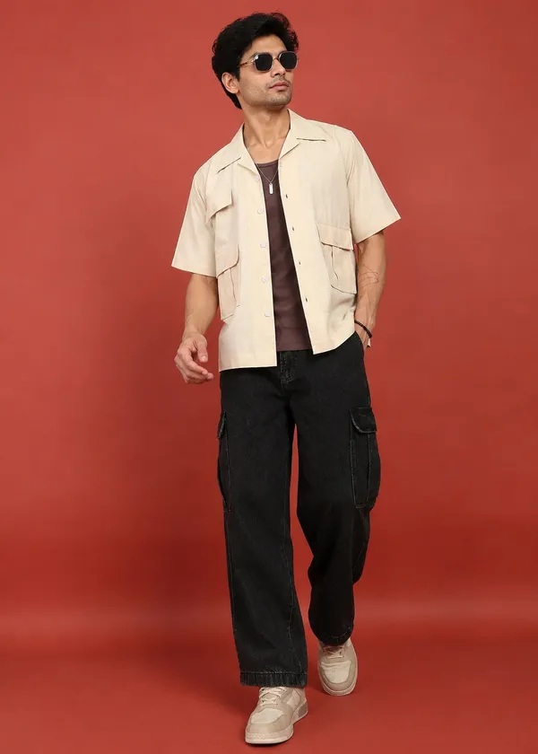 Beige___Utility_Short_Sleeve_Shirt_for_Men