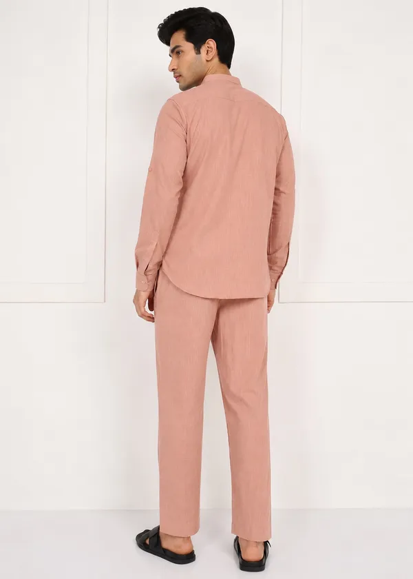 Peach___Kurta_Pajama_Set_for_Men