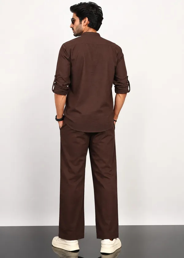 Brown_Short__Kurta_Co_ord__Set_for_Men